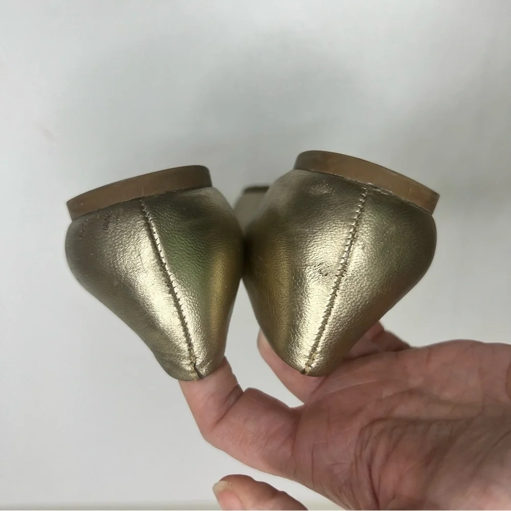 Tory Burch Gold‎ Toe Cap Flats